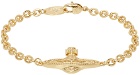 Vivienne Westwood Gold Mini Bas Relief Chain Bracelet