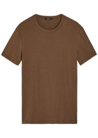 Tom Ford Crew-neck Stretch-cotton T-shirt Brown