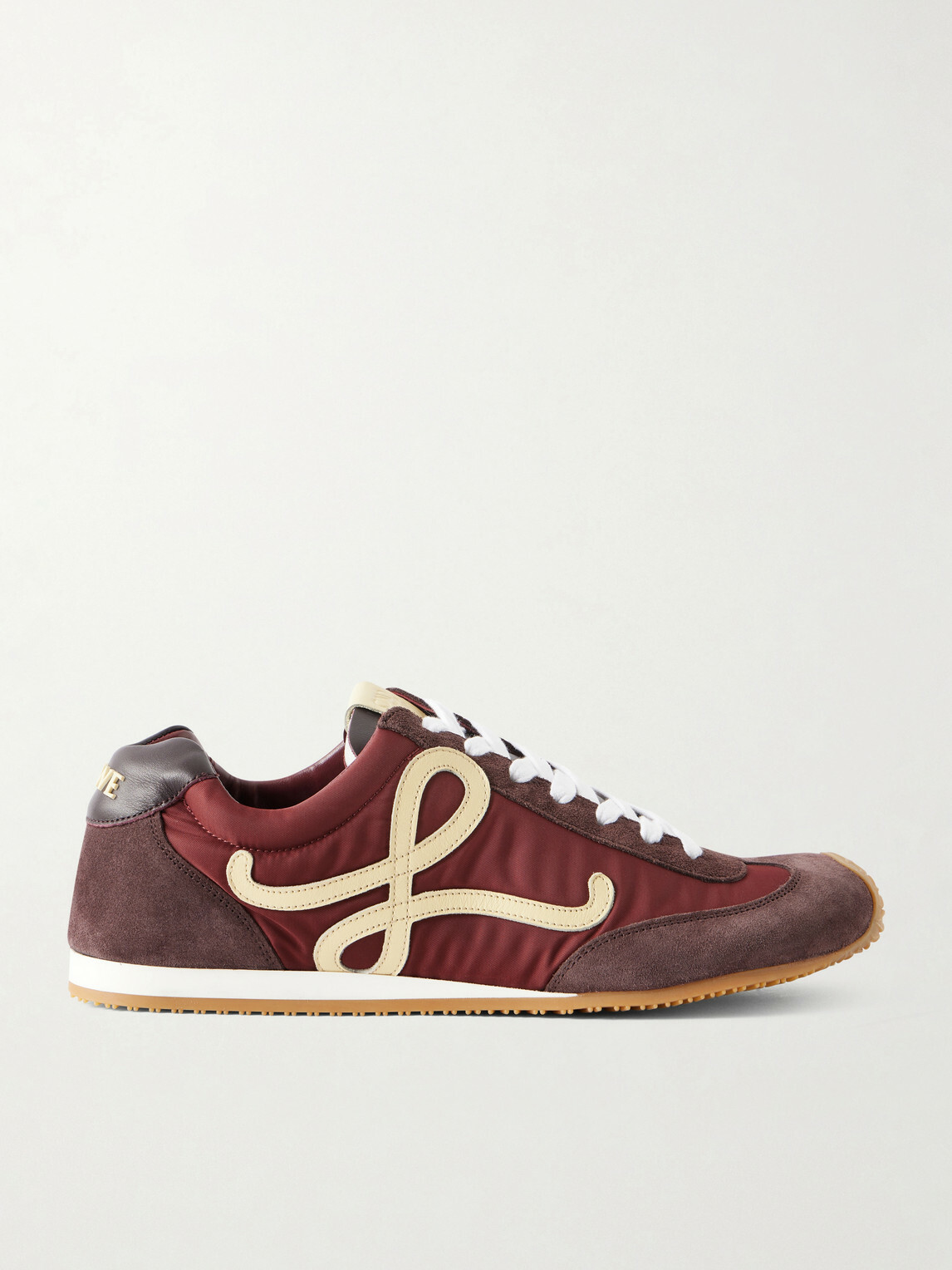LOEWE - Ballet Runner 2.0 Suede-Trimmed Sneakers - Burgundy