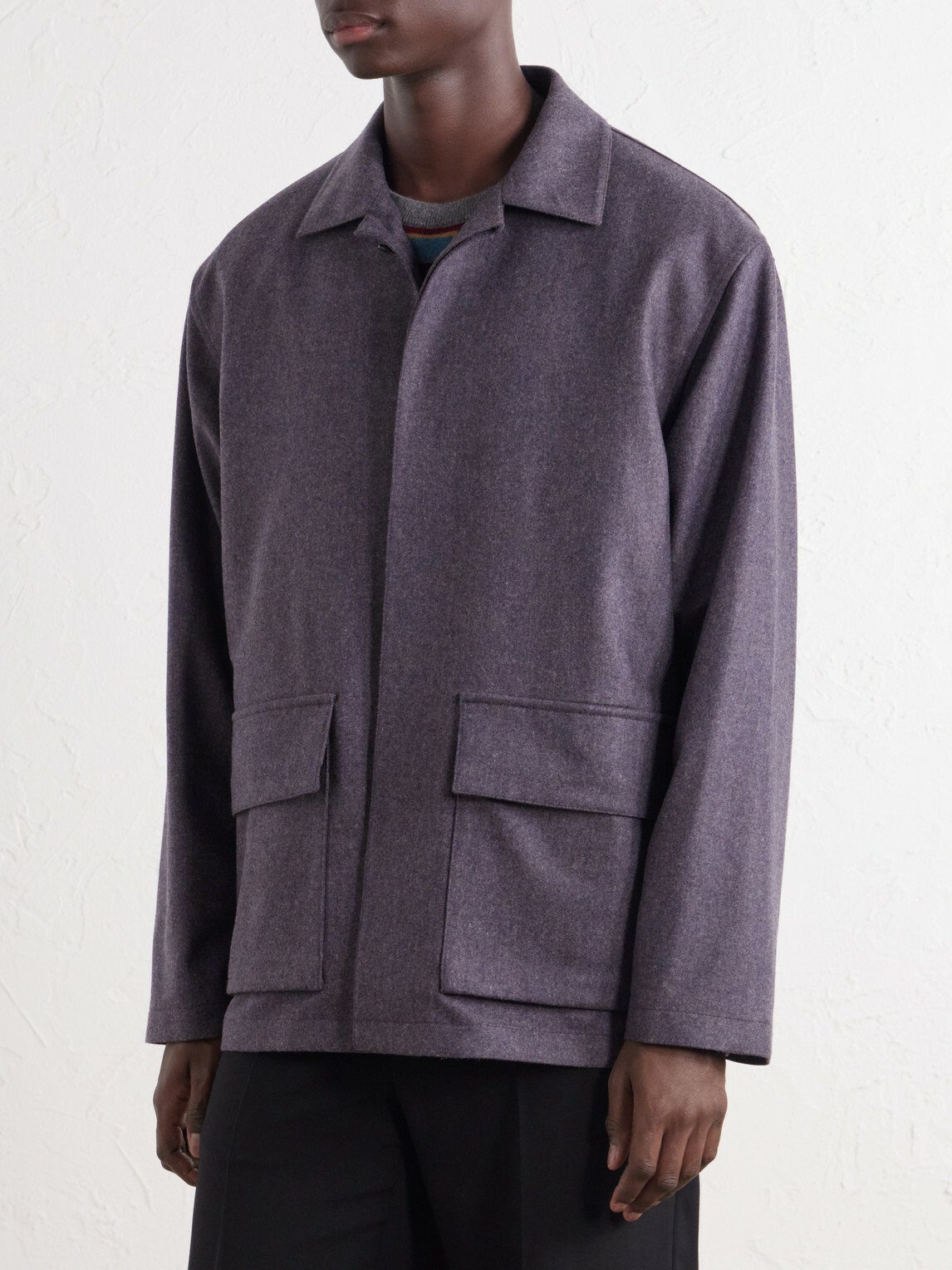 Caruso - Wool and Cashmere-Blend Blouson Jacket - Purple