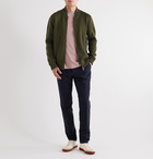 Altea - Virgin Wool Zip-Up Cardigan - Green