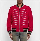 AMIRI - Embellished Wool-Blend Bomber Jacket - Men - Red