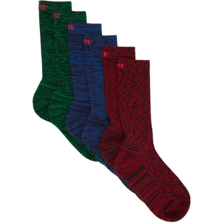 Photo: Affix Three-Pack Multicolor Static Socks