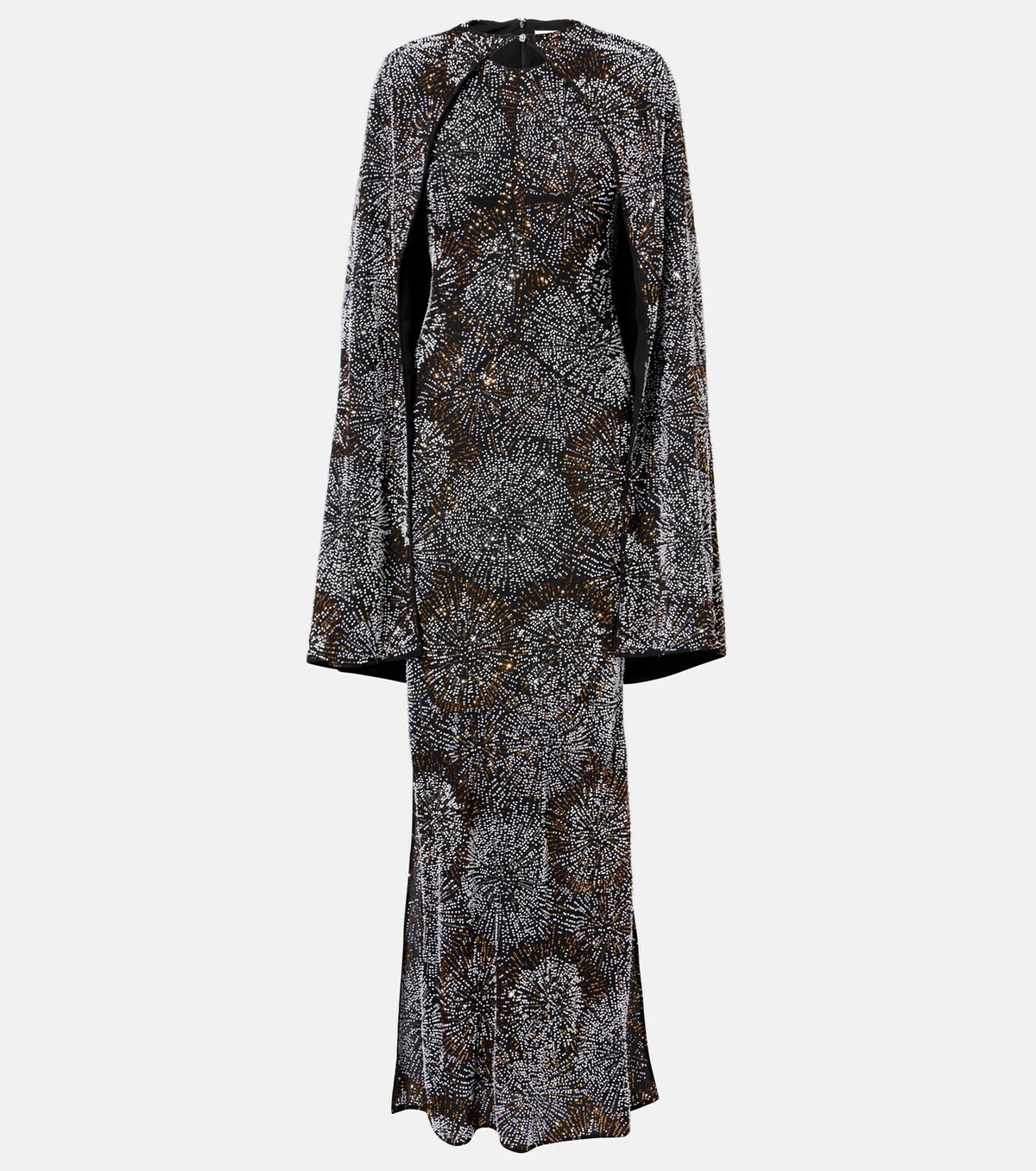 Rabanne Embellished caped gown