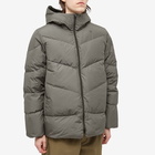 Goldwin Men's Down Parka Jacket in Khaki Grey