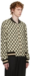 Dries Van Noten Beige Printed Bomber Jacket