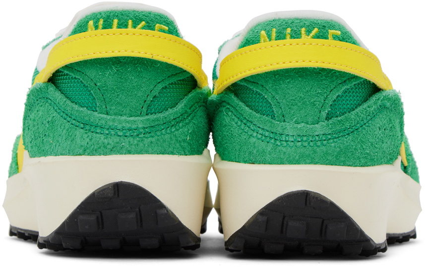 nike waffle green yellow
