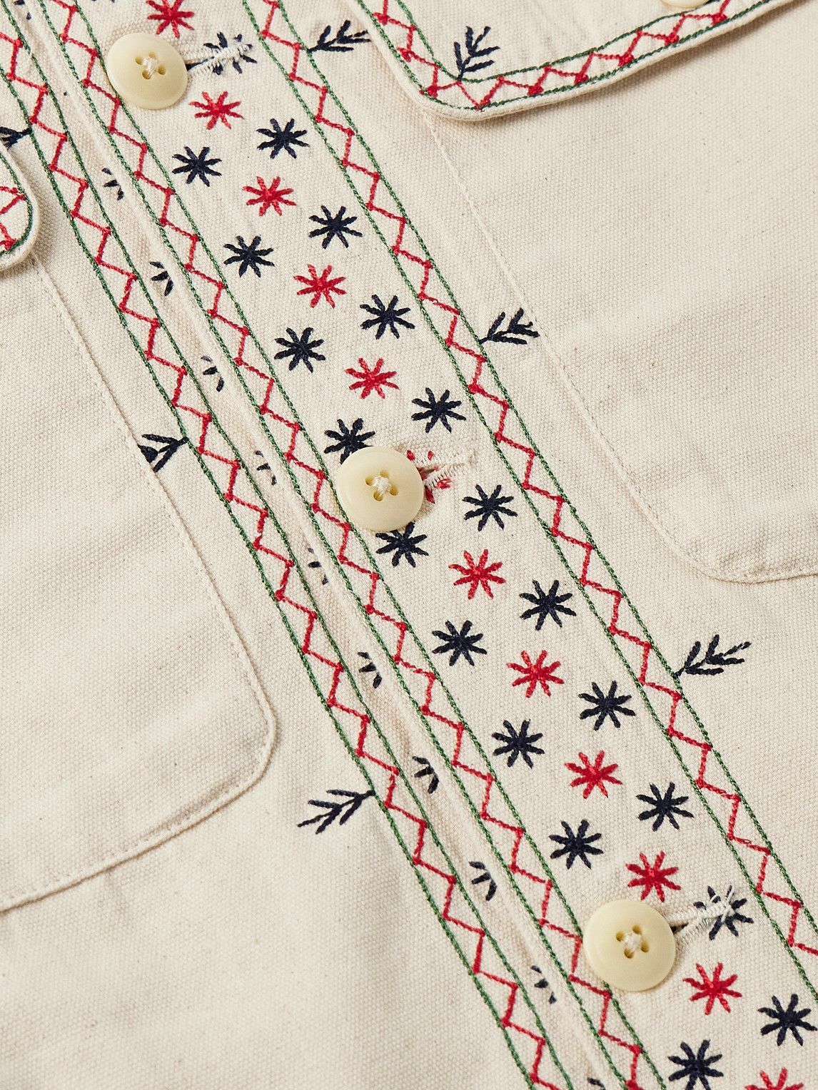 Corridor - Starlight Embroidered Cotton-Canvas Jacket - Neutrals