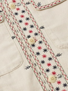 Corridor - Starlight Embroidered Cotton-Canvas Jacket - Neutrals