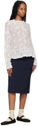 Comme des Garçons Comme des Garçons Off-White Embroidered Blouse