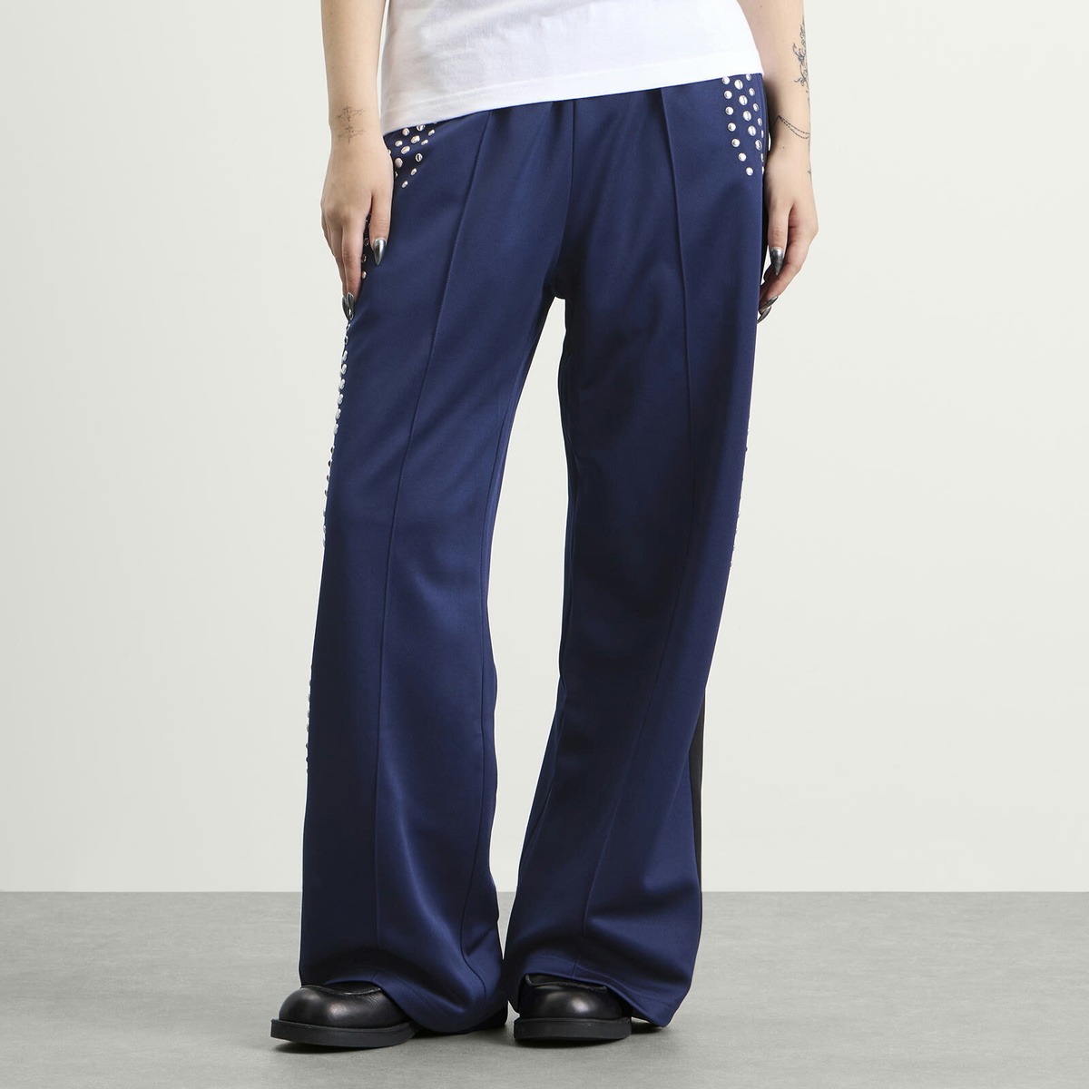 TOGA ARCHIVES Women's TOGA Studded Track Pants in Navy