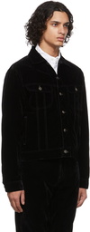 Ralph Lauren Purple Label Black Velvet Trucker Jacket