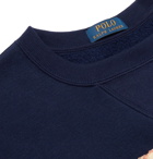 POLO RALPH LAUREN - Printed Fleece-Back Cotton-Blend Jersey Sweatshirt - Blue
