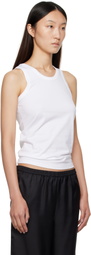 Loulou de Saison White Poso LDS Cotton Tank Top