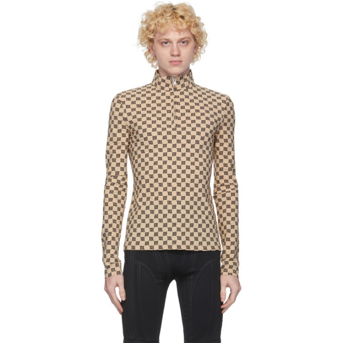 Photo: MISBHV Beige Monogram Zip Turtleneck