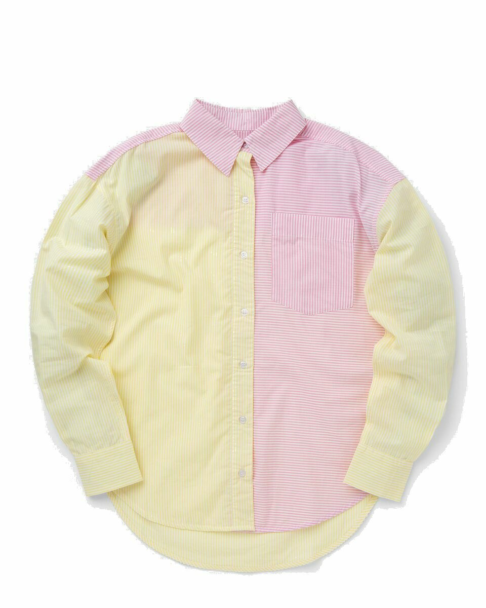 Photo: Designers, Remix Harriet Mix Shirt Pink/Yellow - Womens - Shirts & Blouses
