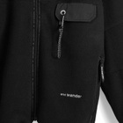 and wander Wool Fleece Cardigan in Black
