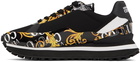 Versace Jeans Couture Black & Gold Fondo Spyke Sneakers