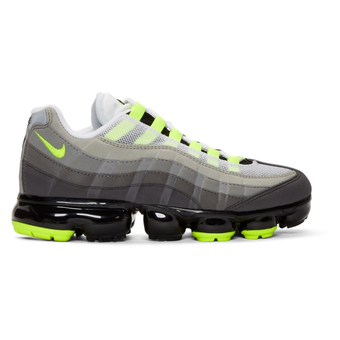 Photo: Nike Grey and Black Air Vapormax 95 Sneakers