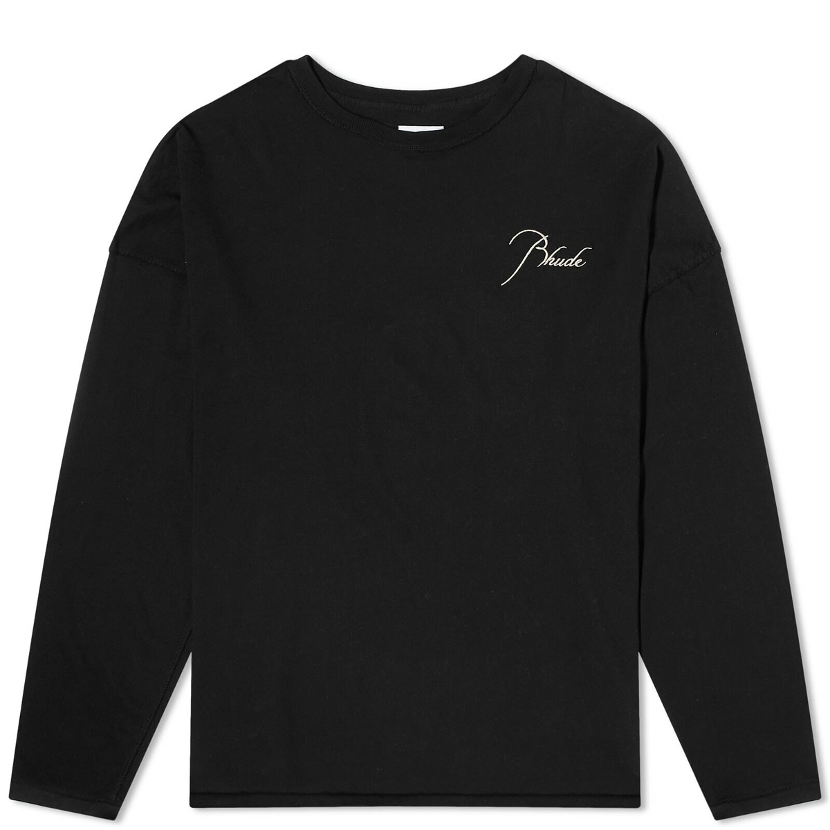 Rhude Men's Long Sleeve Reverse T-Shirt in Black