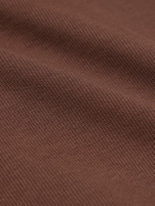 Oliver Spencer - Westcott Ribbed Organic Cotton Polo Shirt - Brown