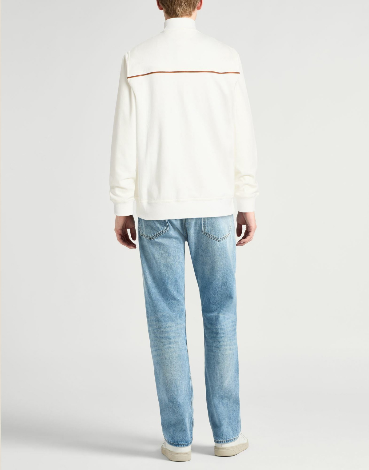 Brunello Cucinelli Mens Sweatshirt in Off white