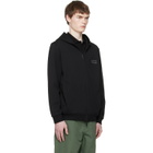 Moncler Black Logo Cotton Fleece Zip-Up Hoodie
