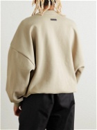 Fear of God - Eternal Logo-Flocked Cotton-Jersey Sweatshirt - Neutrals