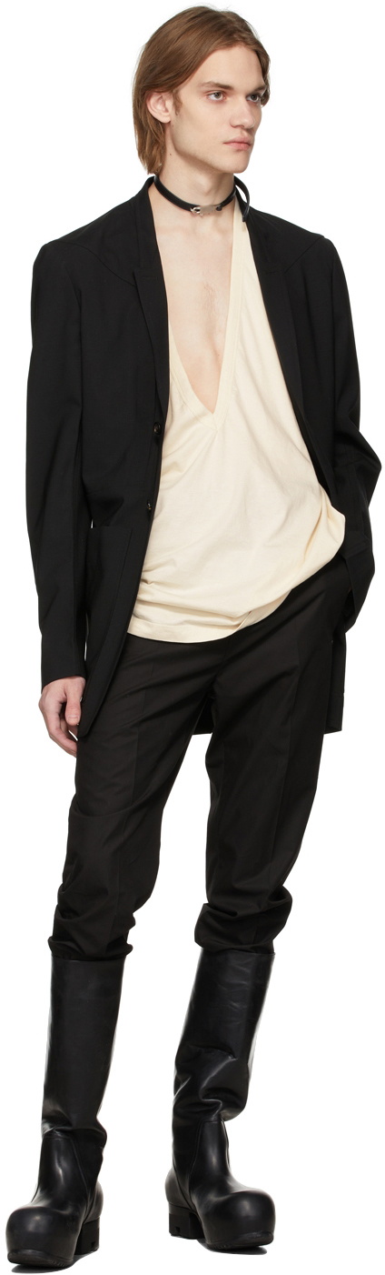 Rick Owens Black Leather Choker Rick Owens
