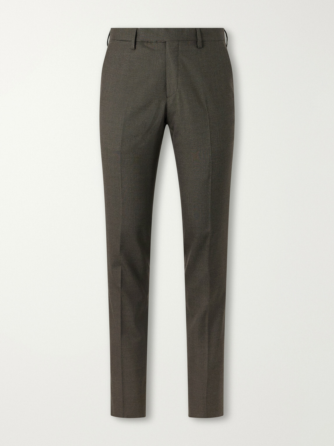 Mr P. - Luxe Straight-Leg Wool and Silk-Blend Trousers - Brown