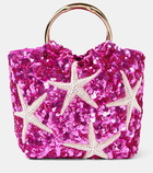 Valentino Garavani VLogo Starfish Small sequined tote bag