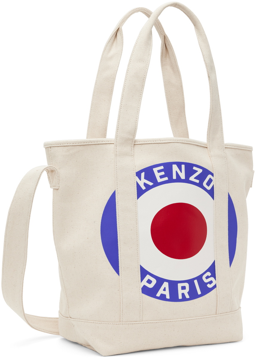 Kenzo Beige Kenzo Paris Large 'Kenzo Target' Tote Kenzo