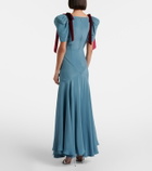 Rodarte Bow-detail silk satin maxi dress
