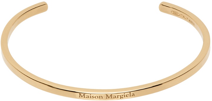 Photo: Maison Margiela Gold Logo Cuff Bracelet