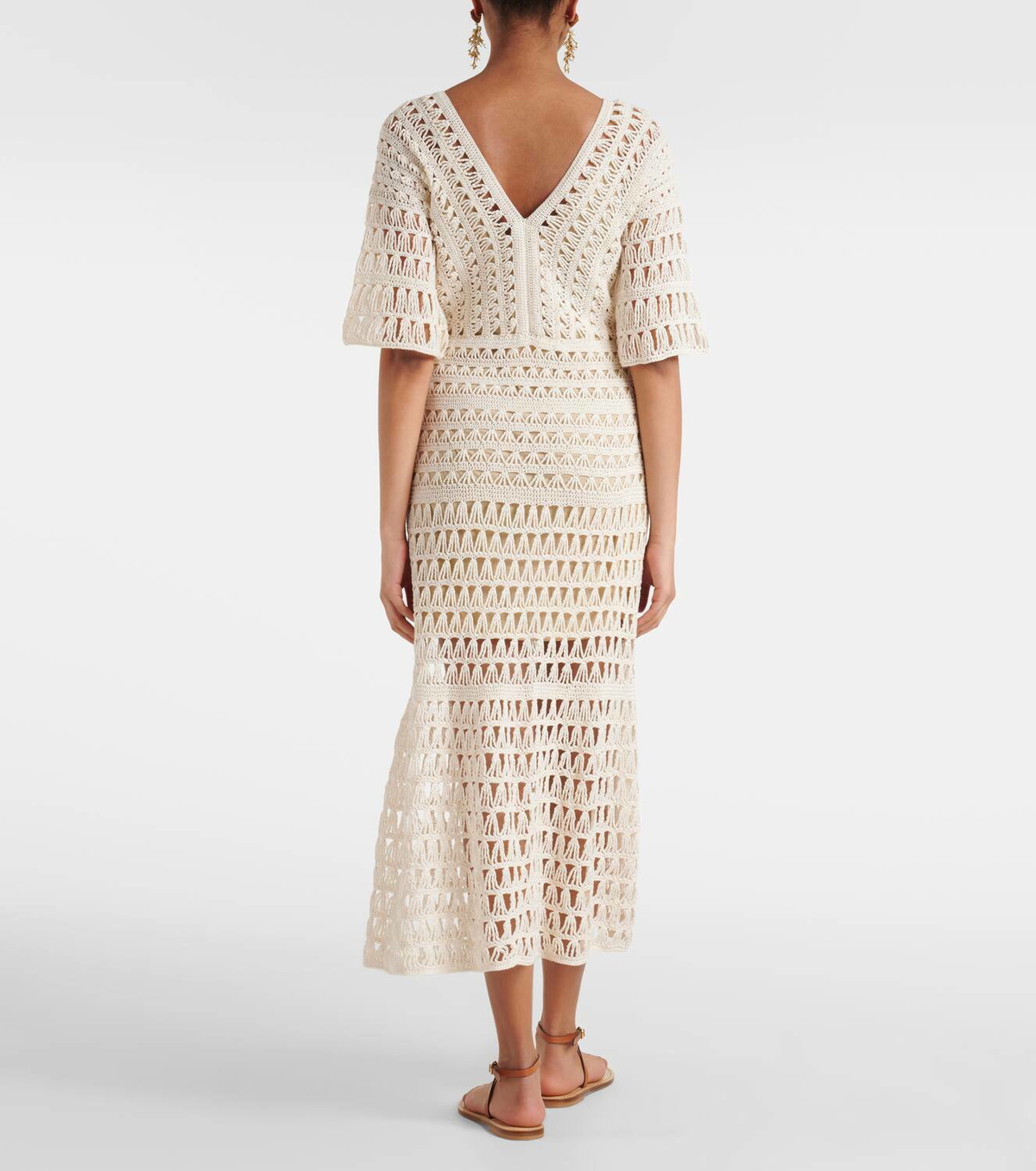 Anna Kosturova Crochet cotton maxi dress