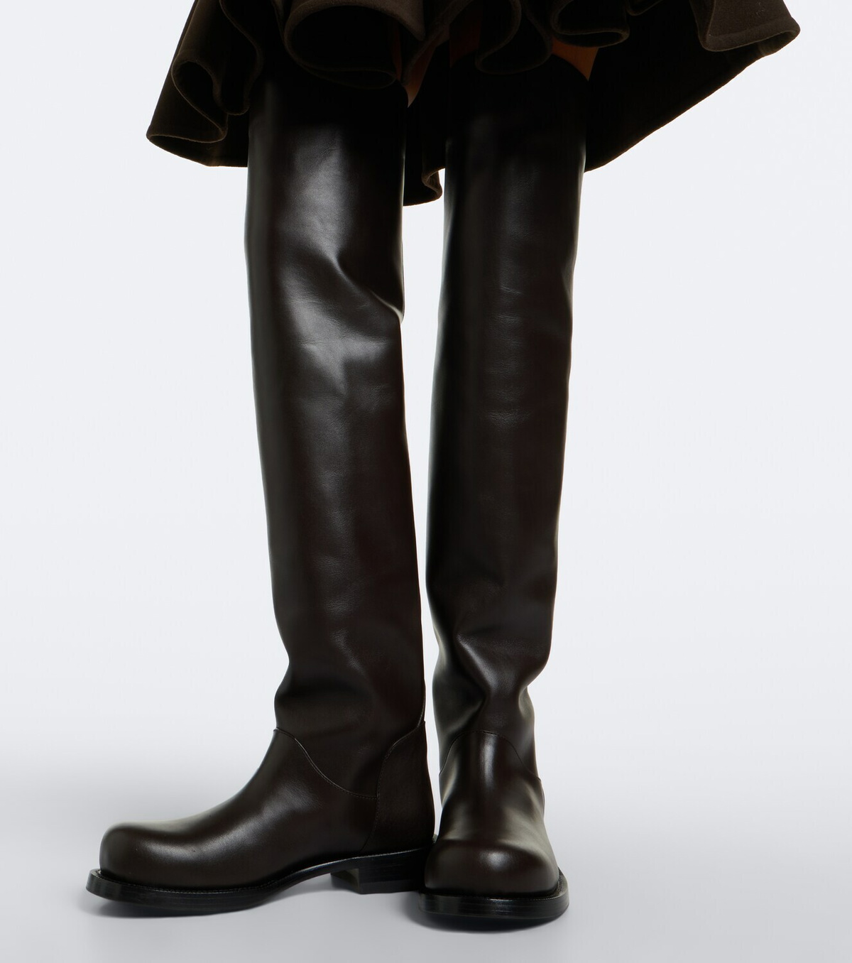 Christen Defender leather over-the-knee boots