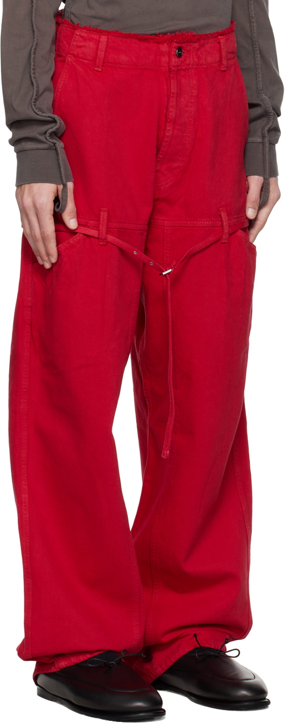 Jacquemus Red Le Chouchou 'Le de Nîmes Criollo' Jeans Jacquemus