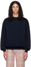 AURALEE Navy Crewneck Sweatshirt