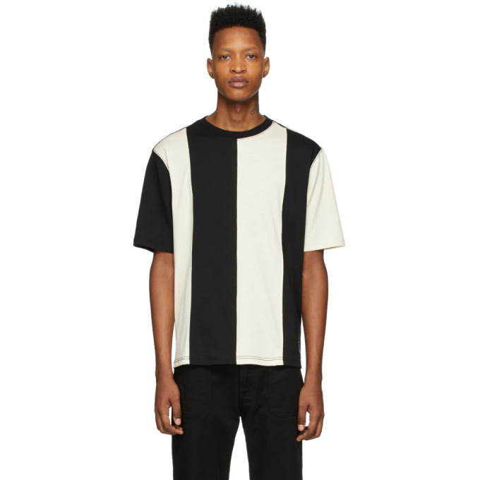 Photo: AMI Alexandre Mattiussi Black and Off-White Bi-Colour T-Shirt