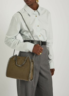 Stella Mccartney Falabella Mini Faux Suede Tote - Olive - One Size