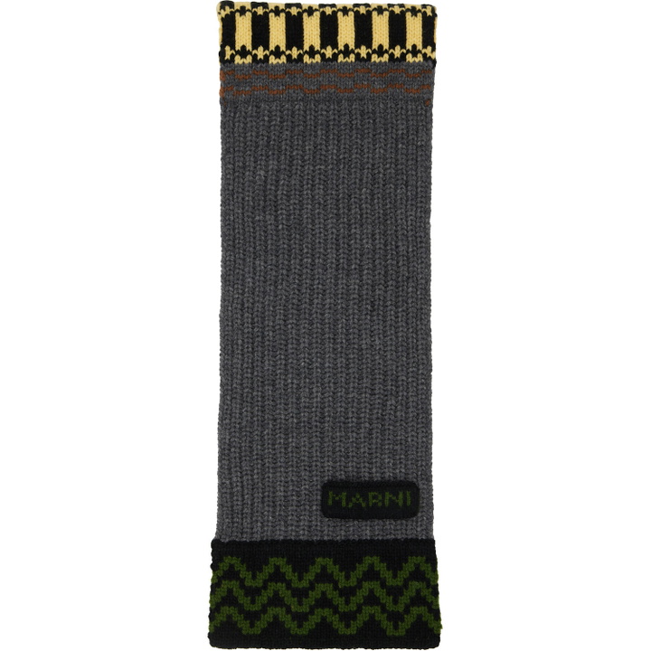 Photo: Marni Gray & Yellow Wool Scarf