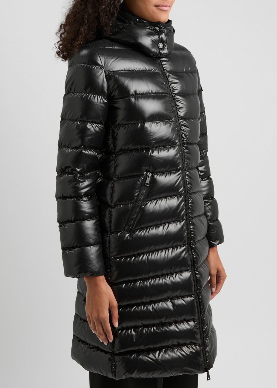 Moncler Moka Quilted Shell Coat Black Moncler
