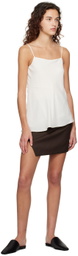 Theory Off-White Draped Camisole