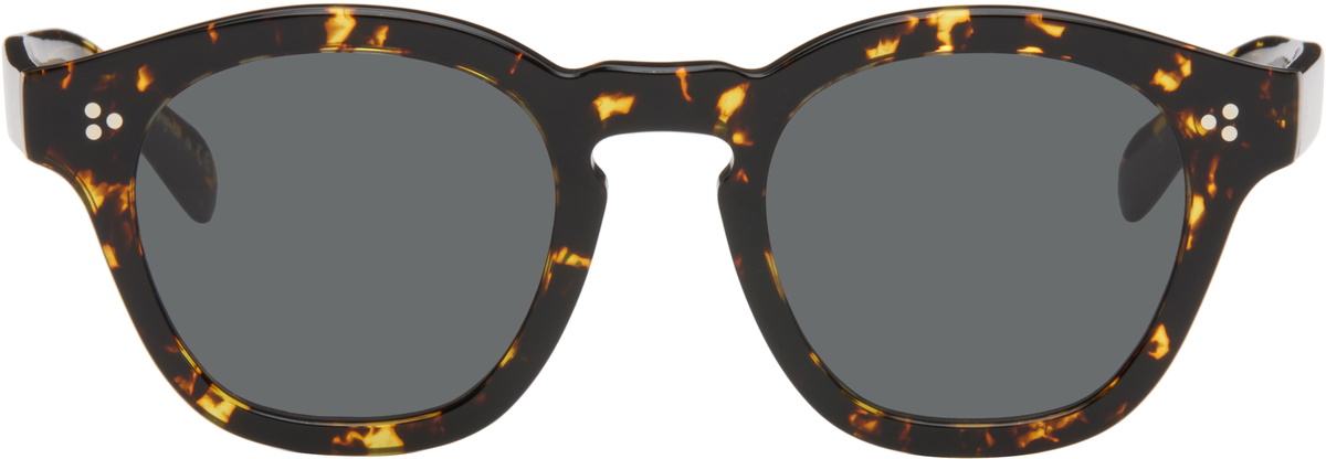 Oliver Peoples Black & Yellow Boudreau Sunglasses Oliver Peoples display picture 1