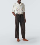Commas Linen-blend straight pants