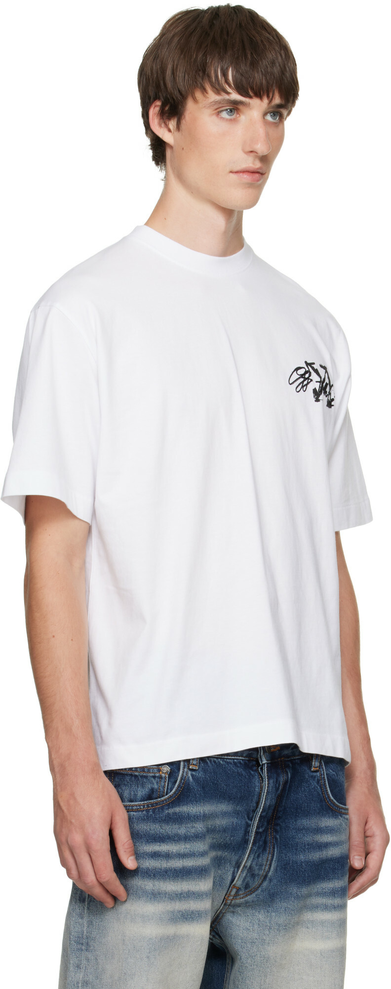 Off-White White Stroke Skate T-shirt