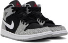 Nike Jordan Black & Gray Air Jordan 1 Mid Sneakers