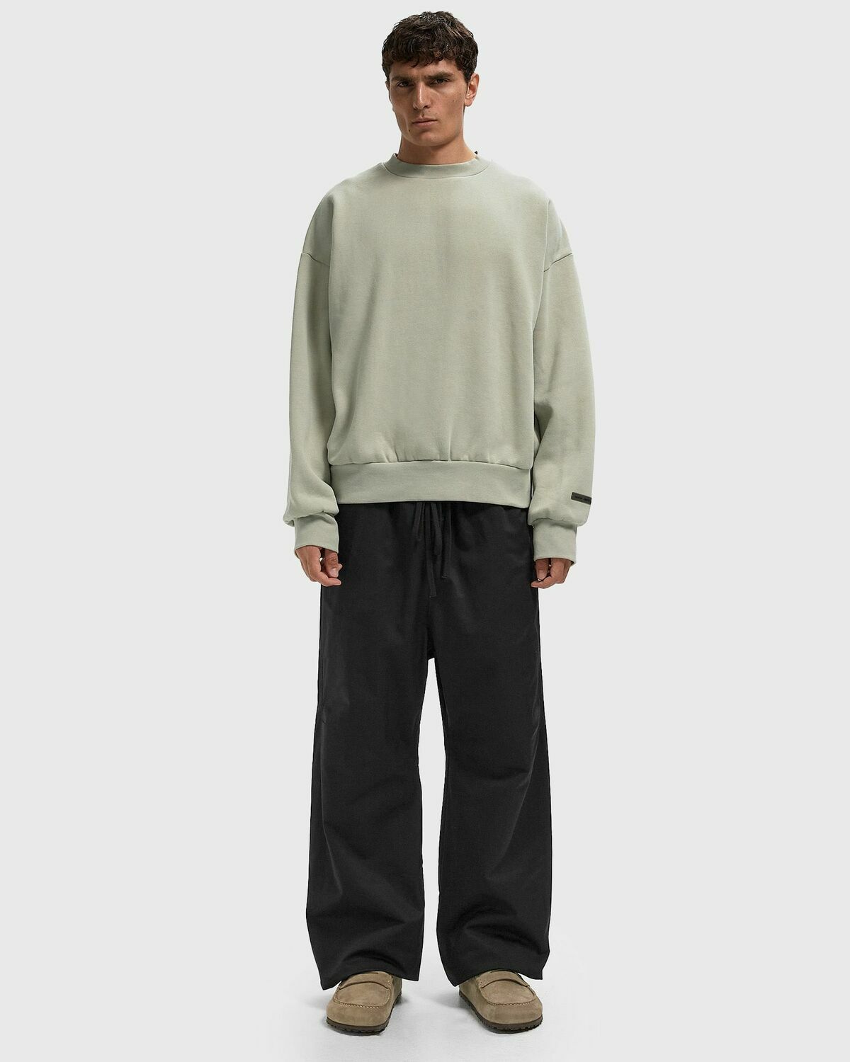 Fear of God Essentials CLASSIC FIT FLEECE CREWNECK Beige Mens ...