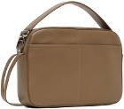Commission Beige Leather Parcel Shoulder Bag