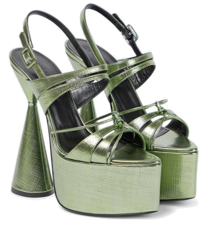 Photo: D'Accori Belle metallic leather platform sandals